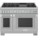 Thermador - Pro Grand 48 in. Wide 7.9 Cu. Ft. Freestanding Double Oven Gas Convection Range with Self-Cleaning and 6 Burners - Stainless Steel