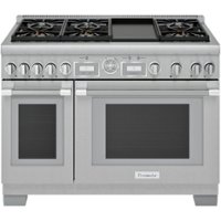 Thermador - ProGrand 7.9 Cu. Ft. Freestanding Double Oven Gas Convection Range with Self-Cleaning – Liquid Propane Convertible - Stainless Steel - Front_Zoom