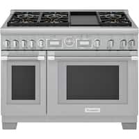 Thermador - Self-Cleaning Freestanding Double Oven Gas Convection Range - Front_Zoom