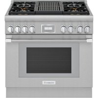 Thermador - ProHarmony 5.0 Cu. Ft. Freestanding Gas Convection Range – Liquid Propane Convertible - Stainless steel - Front_Zoom
