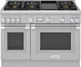 Thermador - Pro Harmony 48 in. Wide 6.6 Cu. Ft. Freestanding Double Oven Gas Convection Range with 6 Burners - Stainless Steel