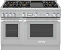 Thermador - Freestanding Double Oven Gas Convection Range - Front_Zoom