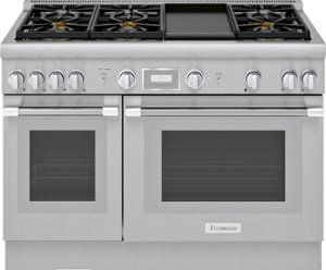Thermador - ProHarmony 6.6 Cu. Ft. Freestanding Double Oven Gas Convection Range – Liquid Propane Convertible - Stainless Steel