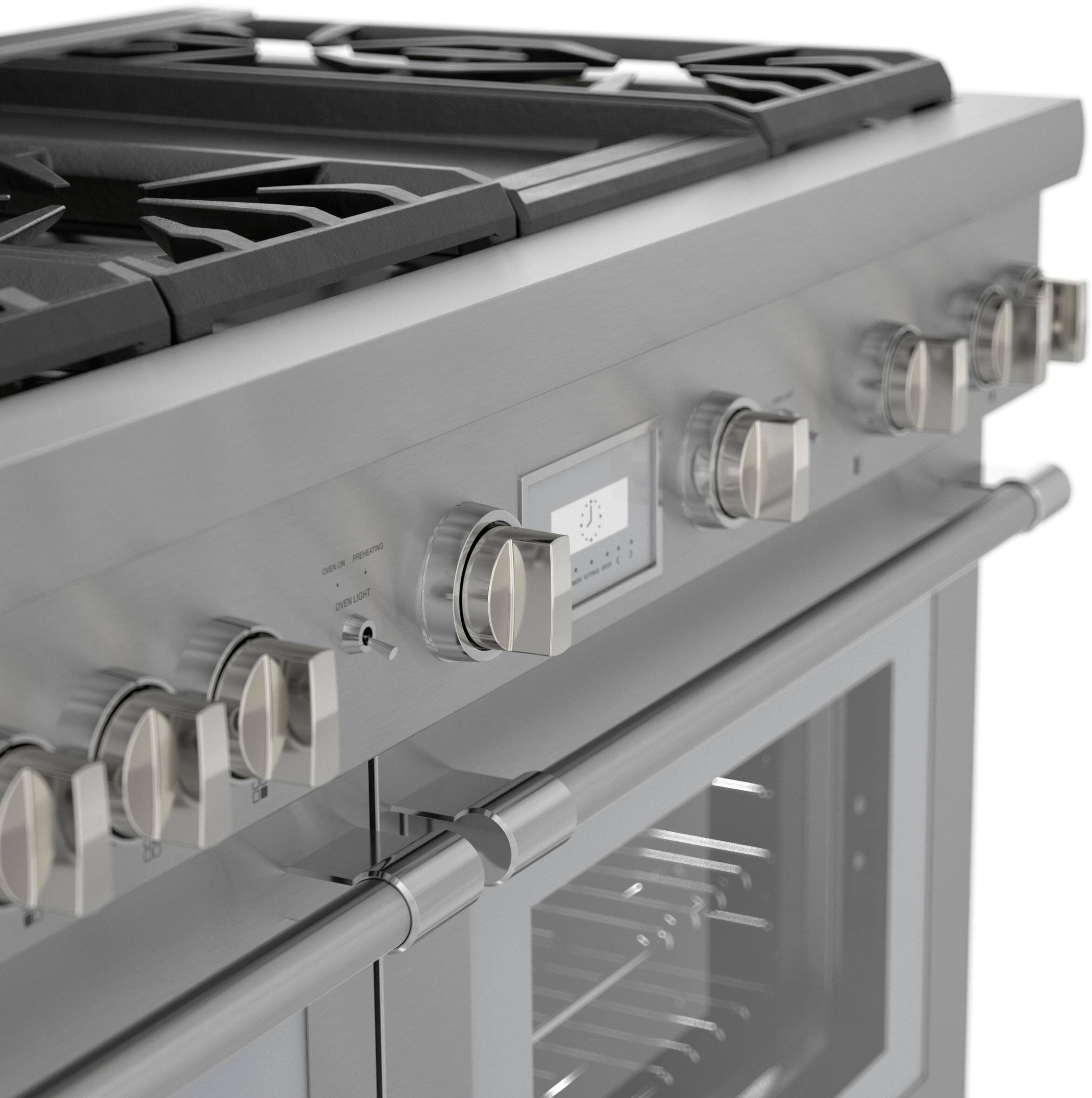 Alt View 15. Thermador - ProHarmony 6.6 Cu. Ft. Freestanding Double Oven Gas Convection Range – Liquid Propane Convertible - Stainless Steel.