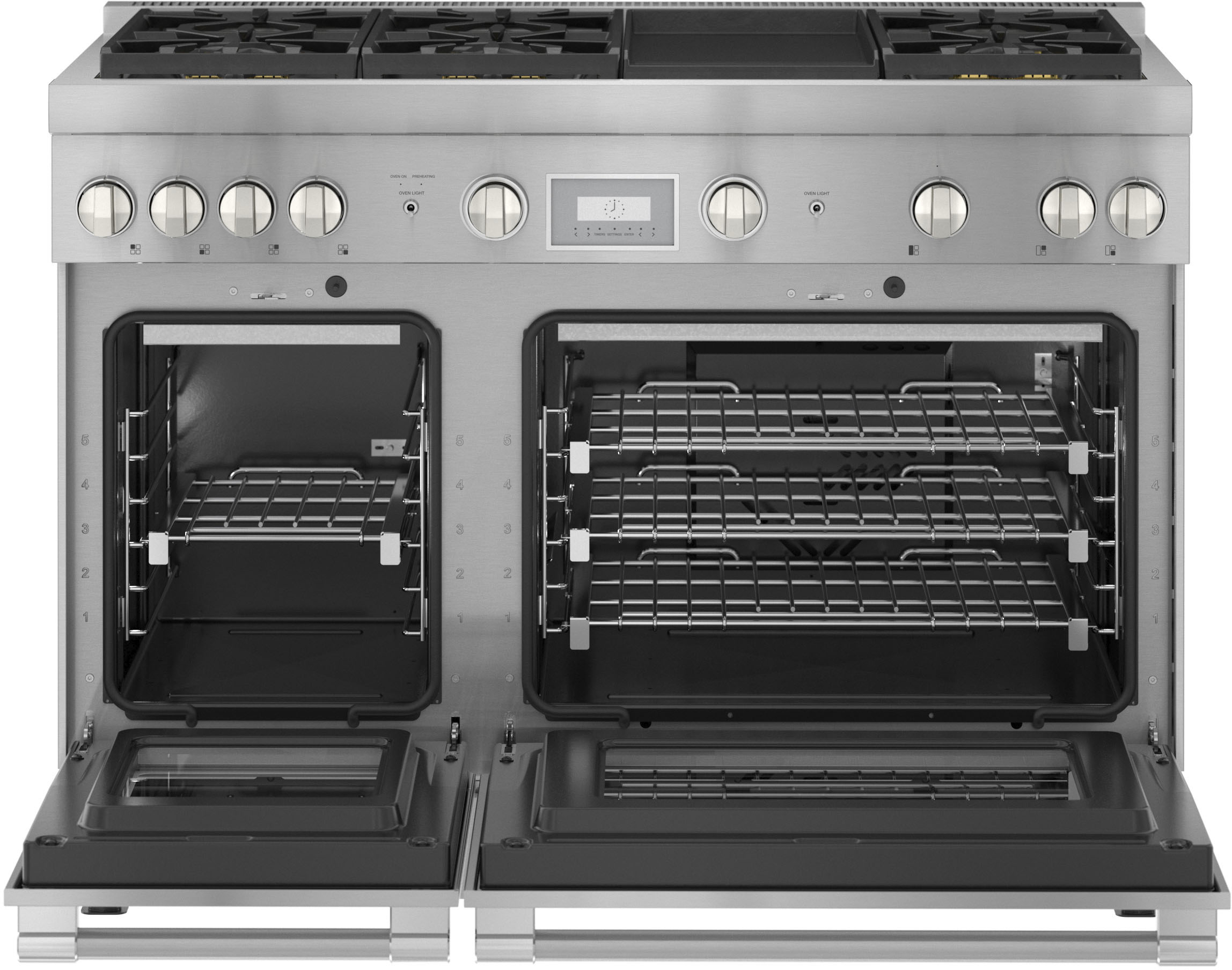 Thermador Professional 48 Built-In Gas Cooktop with 6 Burners and Grill –  Liquid Propane Convertible Silver PCG486WL - Best Buy