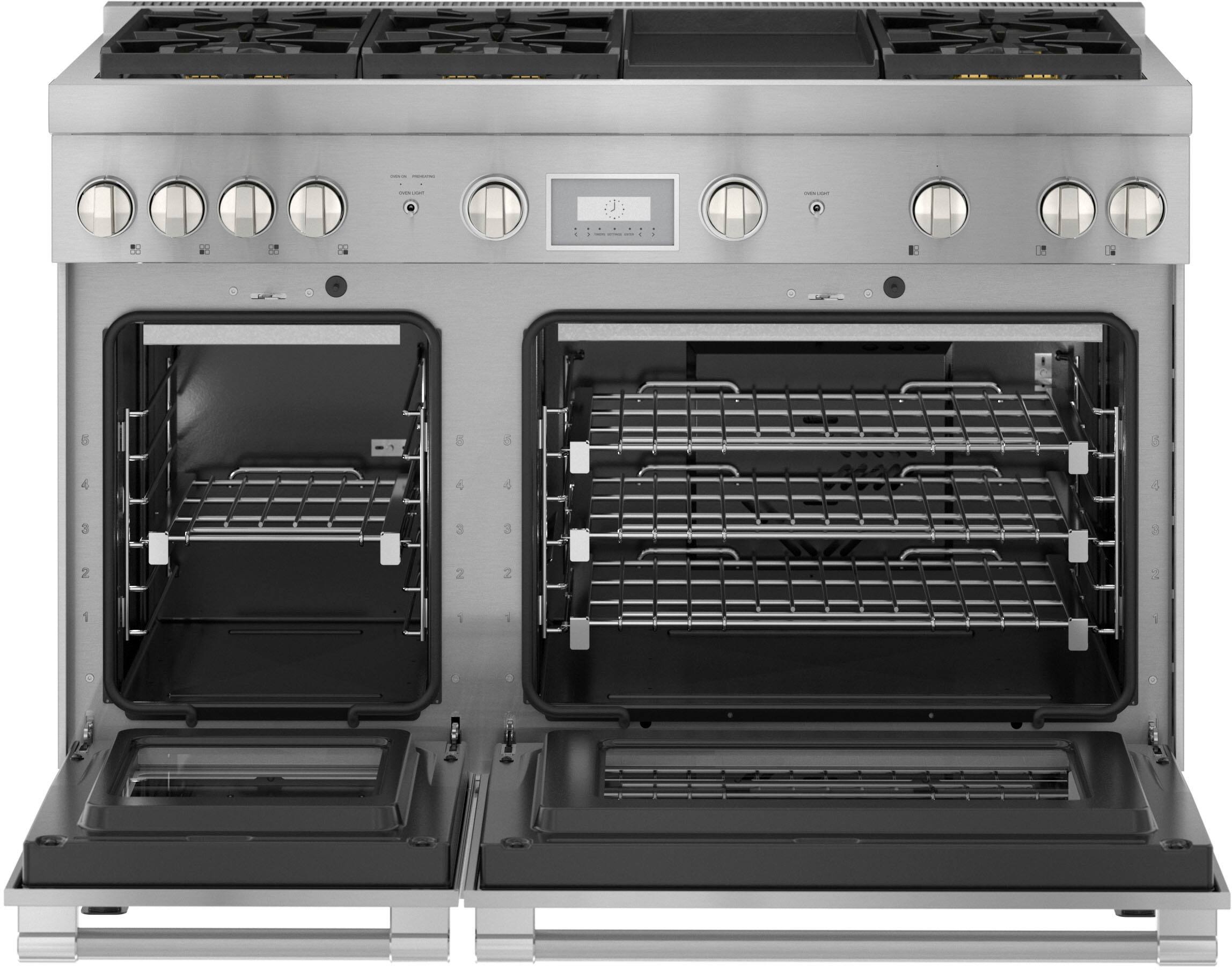 Alt View 1. Thermador - ProHarmony 6.6 Cu. Ft. Freestanding Double Oven Gas Convection Range – Liquid Propane Convertible - Stainless Steel.