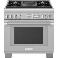 Thermador - 5.7 Cu. Ft. Self-Cleaning Freestanding Dual Fuel Convection Range - Front_Zoom