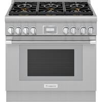 Thermador - 5 Cu. Ft. Self-Cleaning Freestanding Dual Fuel Convection Range - Front_Zoom