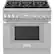 Front. Thermador - ProHarmony 5 Cu. Ft. Freestanding Dual Fuel Convection Range with Self-Cleaning and 6 Star Burners - Stainless Steel.
