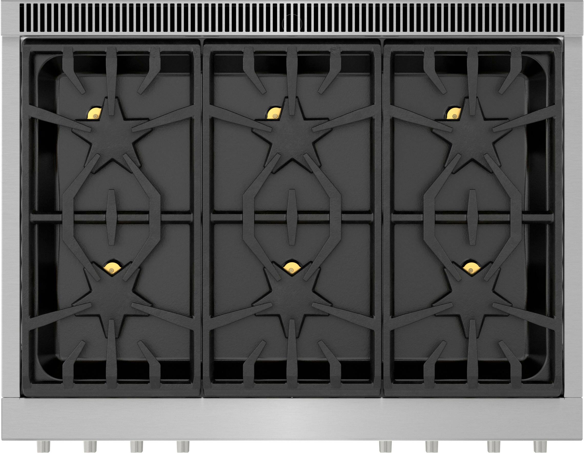 Alt View 11. Thermador - ProHarmony 5 Cu. Ft. Freestanding Dual Fuel Convection Range with Self-Cleaning and 6 Star Burners - Stainless Steel.