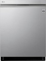 LG - 24" Top Control Built-In Dishwasher with TrueSteam and Third Rack - Stainless steel - Front_Zoom