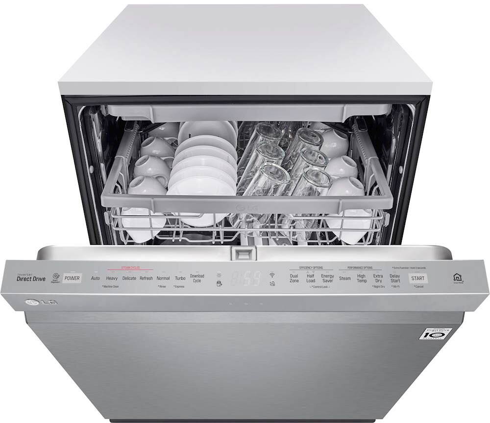 Lg 24 Top Control Built In Dishwasher With Truesteam And Third Rack Printproof Stainless Steel 1589