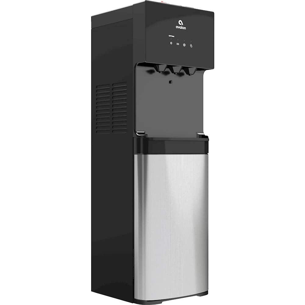 Angle. Avalon - A4 Bottom Loading Bottled Water Cooler - Gray.
