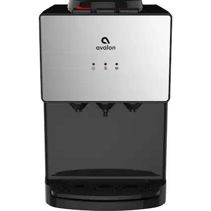 Front. Avalon - A11 Top Loading Bottled Water Cooler - Gray.