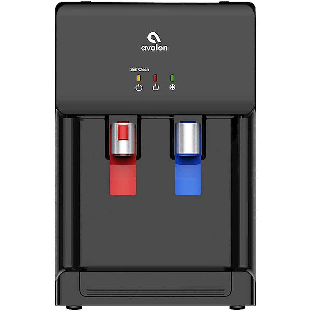 Front. Avalon - A8 Countertop Bottleless Water Cooler - Black.