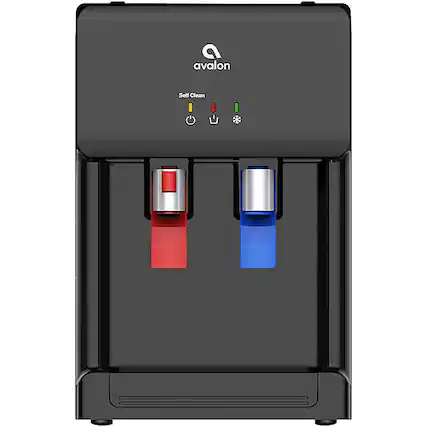 Front. Avalon - A8 Countertop Bottleless Water Cooler - Black.