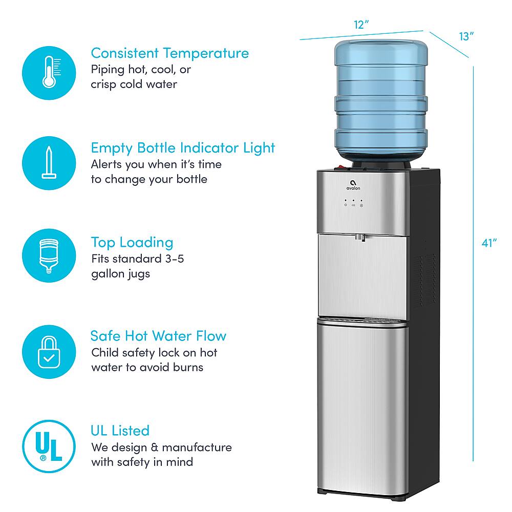 Avalon A10 Top Loading Bottled Water Cooler Stainless Steel A10TL