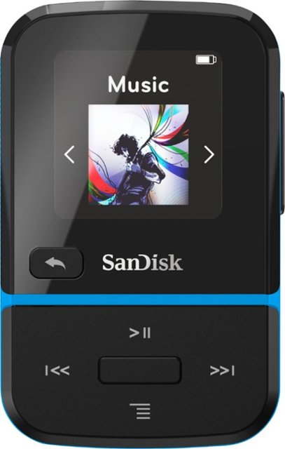 Front Zoom. SanDisk - Clip Sport Go 16GB* MP3 Player - Blue.