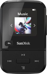 SanDisk - Clip Sport Go 32GB MP3 Player - Black - Front_Zoom