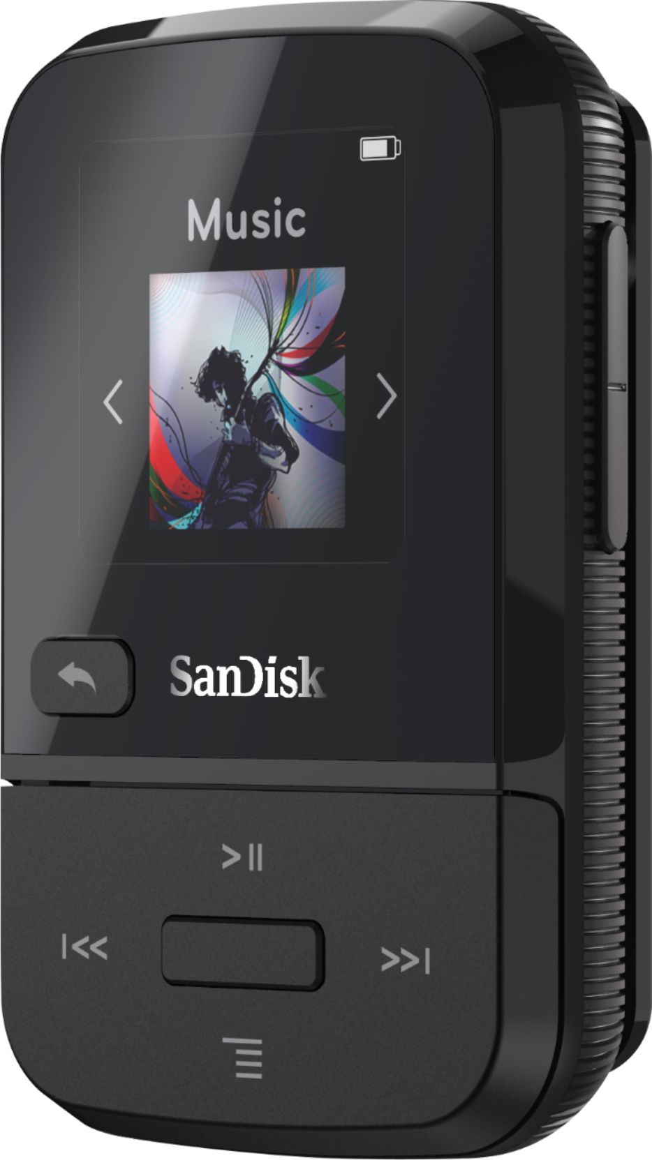 Left View: SanDisk - Clip Sport Go 32GB MP3 Player - Black