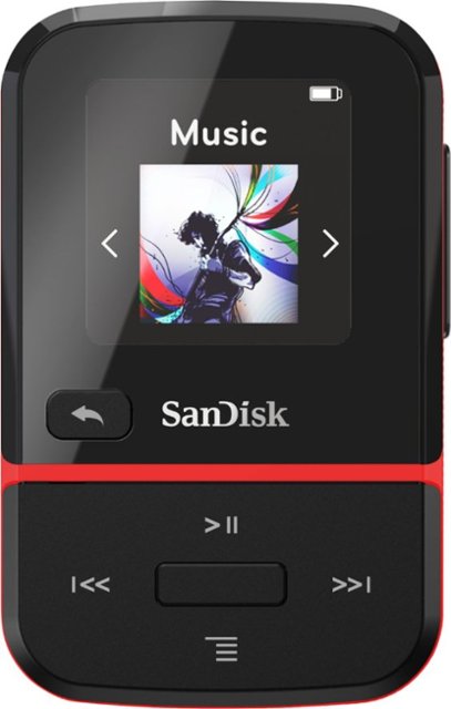 Front Zoom. SanDisk - Clip Sport Go 32GB* MP3 Player - Red.
