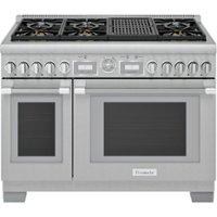 Thermador - ProGrand 7.9 Cu. Ft. Freestanding Double Oven Gas Convection Range with Self-Cleaning – Liquid Propane Convertible - Stainless steel - Front_Zoom