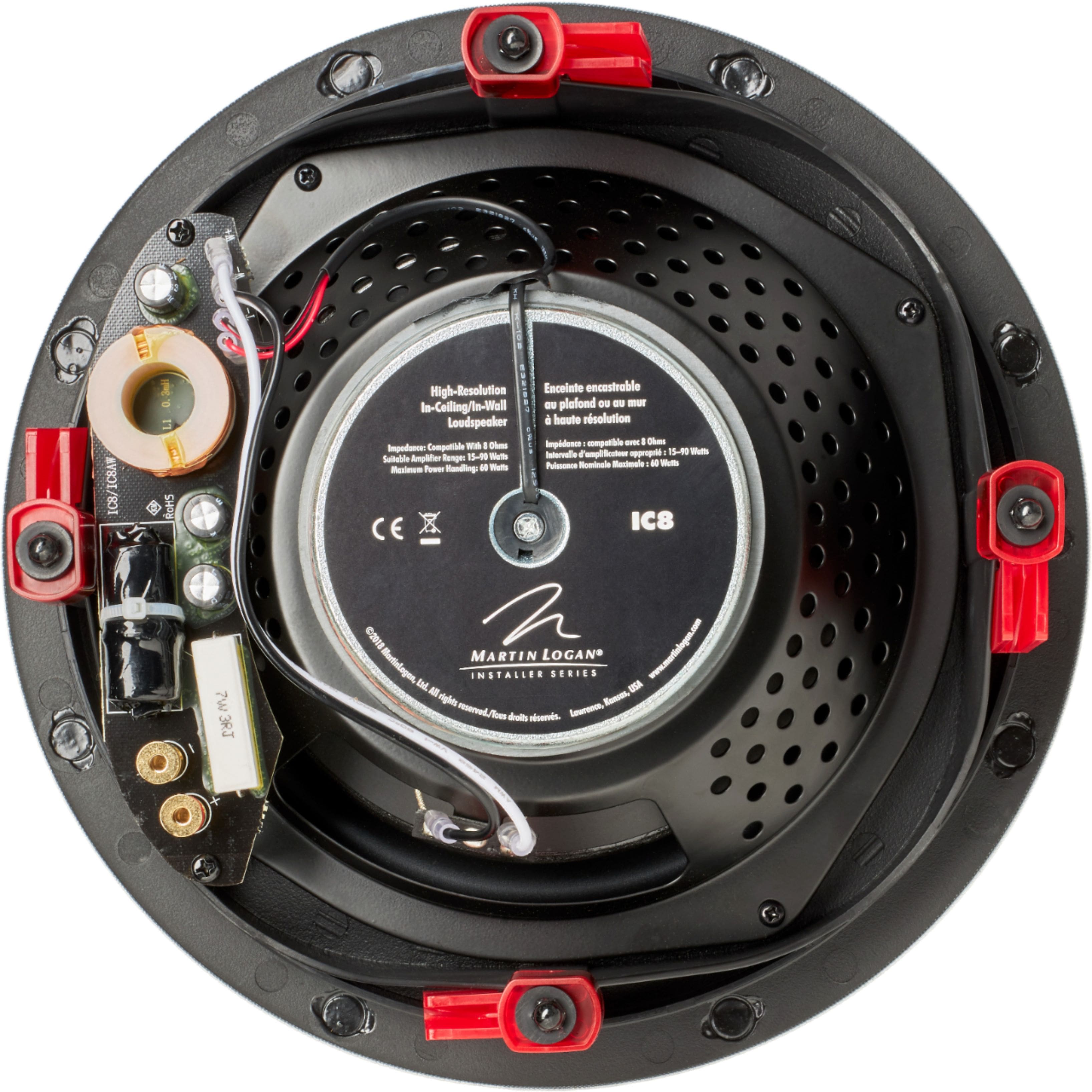 Back. MartinLogan - Installer 8" 60-Watt Passive 2-Way In-Ceiling Speaker (Each) - White.