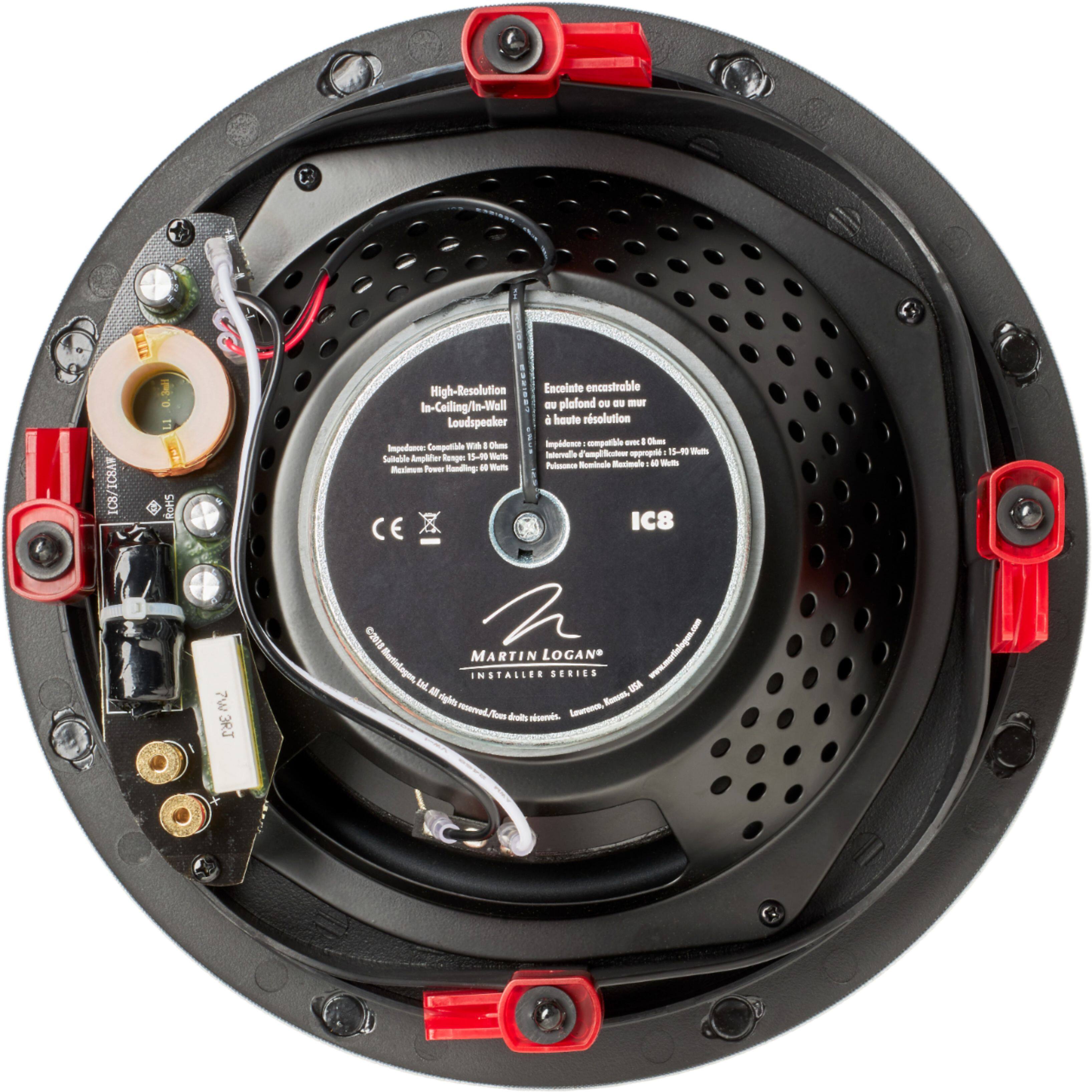 Back. MartinLogan - Installer 8" 60-Watt Passive 2-Way In-Ceiling Speaker (Each) - White.