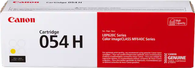 Front. Canon - 054 H XL High-Yield - Yellow Toner Cartridge - Yellow.