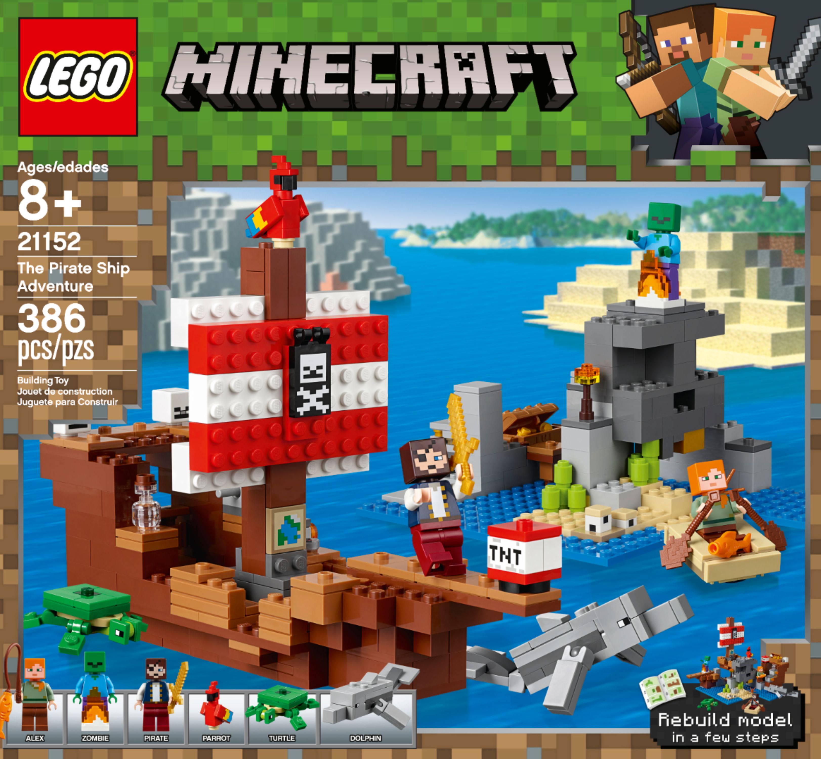 minecraft pirate ship lego