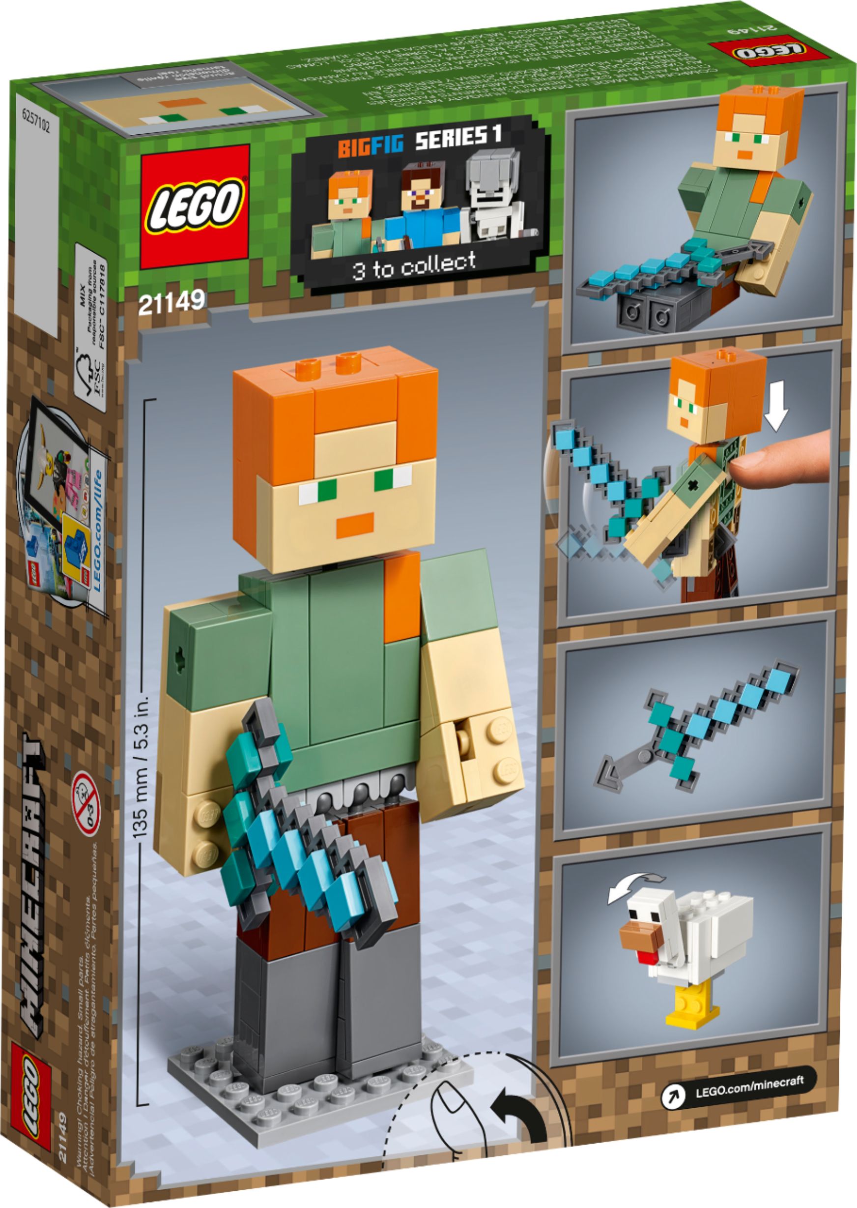 Best Buy: LEGO Minecraft Alex BigFig with Chicken 21149 6251774