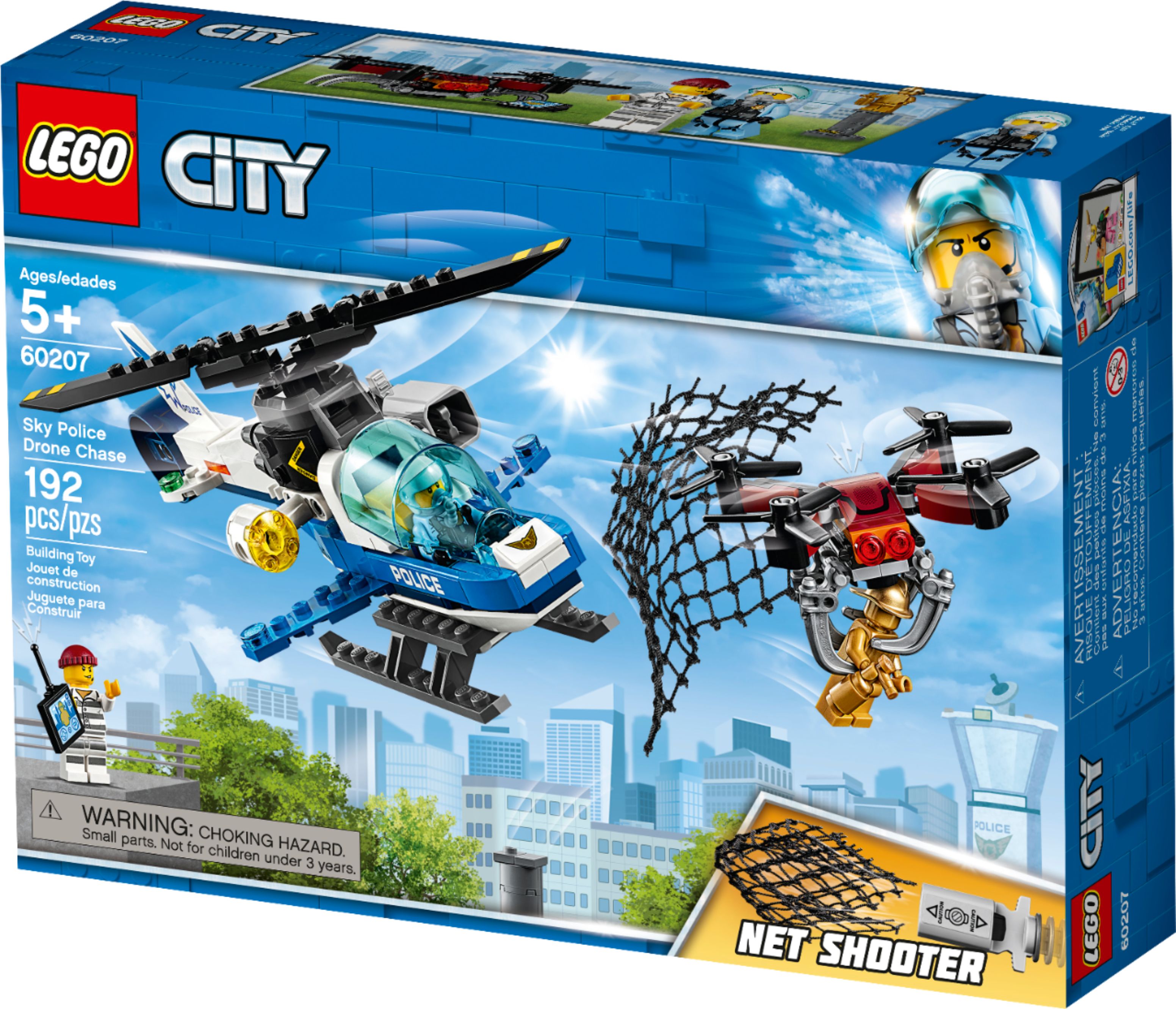 192 Pieces LEGO City Sky Police Drone Chase 60207 Building Kit 