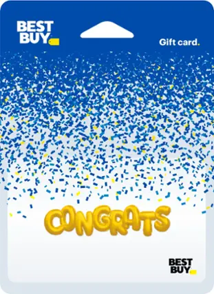 BEST BUY Gift card. CONGRATS BEST BUY