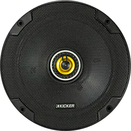Front. KICKER - CS Series 6-3/4" 2-Way Car Speakers with Polypropylene Cones (Pair) - Yellow/Black.