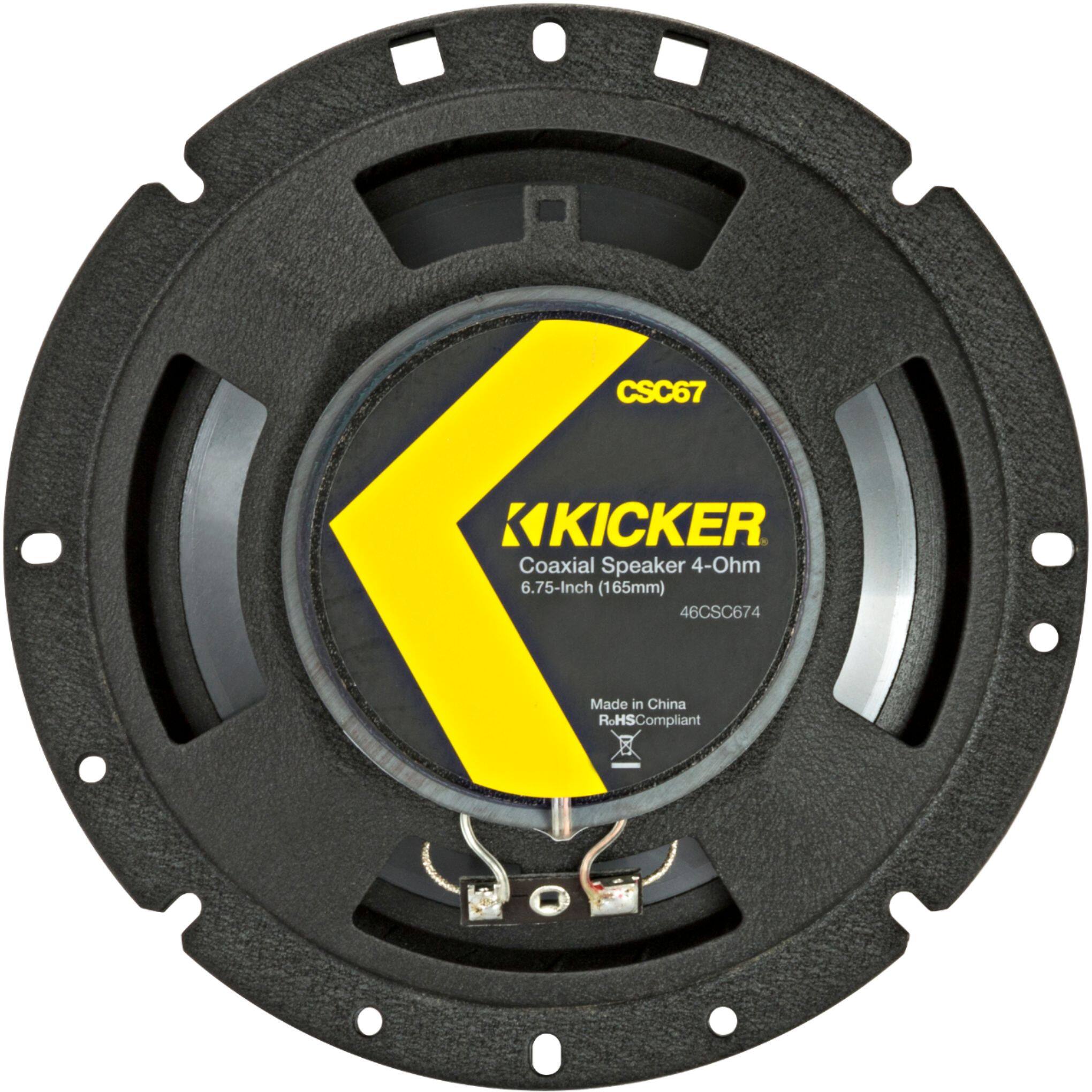 Alt View 11. KICKER - CS Series 6-3/4" 2-Way Car Speakers with Polypropylene Cones (Pair) - Yellow/Black.
