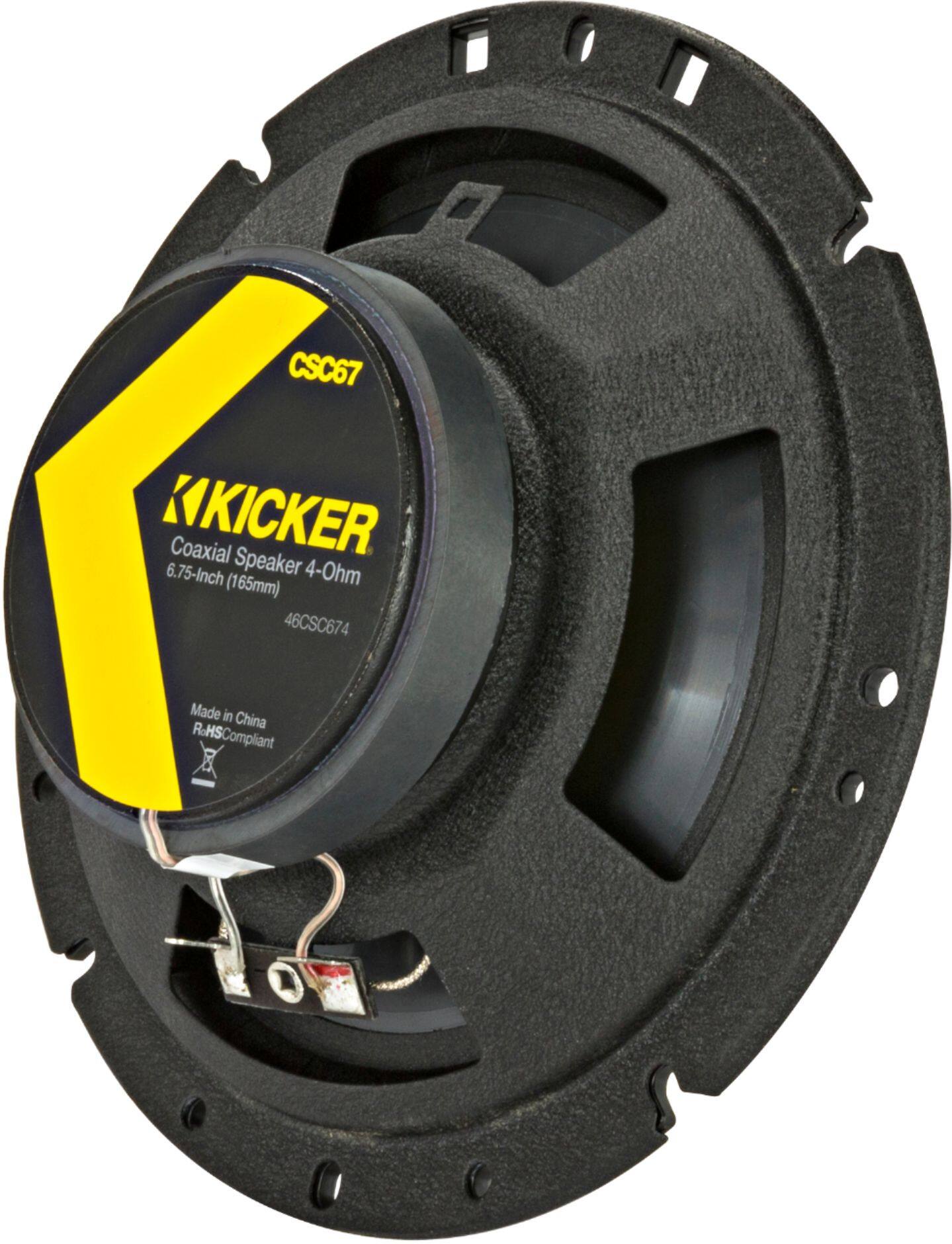 Alt View 12. KICKER - CS Series 6-3/4" 2-Way Car Speakers with Polypropylene Cones (Pair) - Yellow/Black.