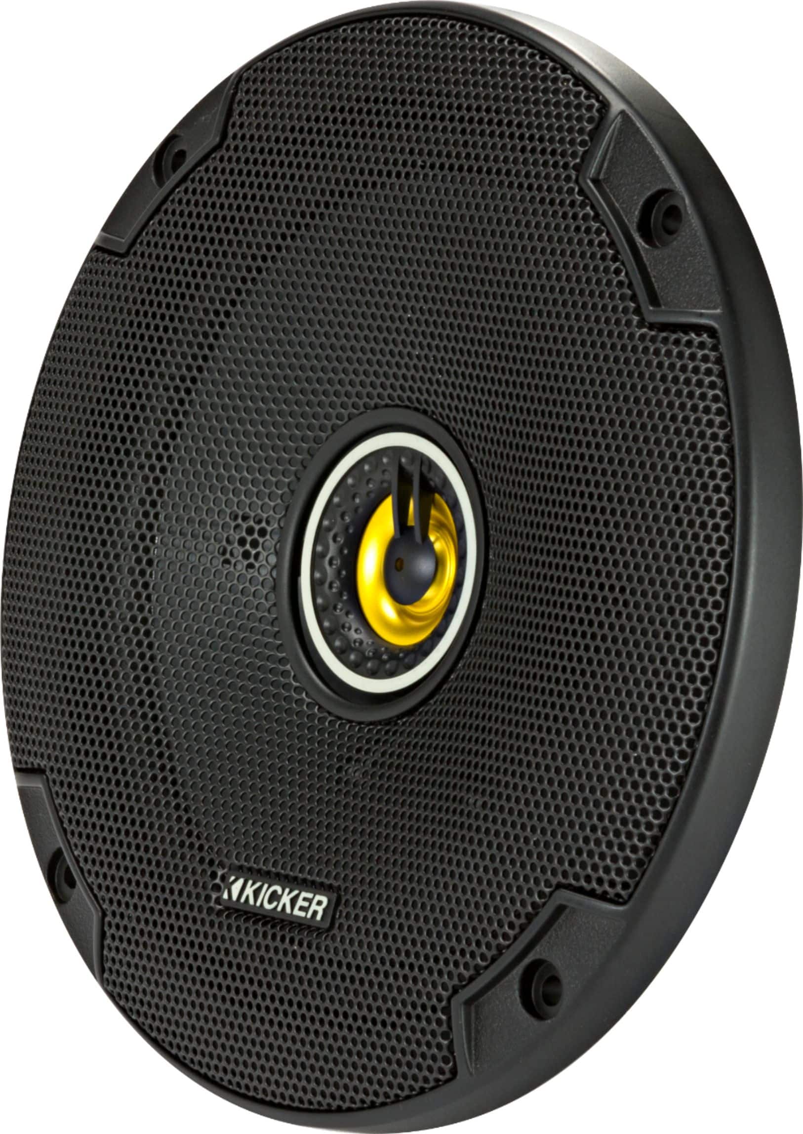 Left. KICKER - CS Series 6-3/4" 2-Way Car Speakers with Polypropylene Cones (Pair) - Yellow/Black.