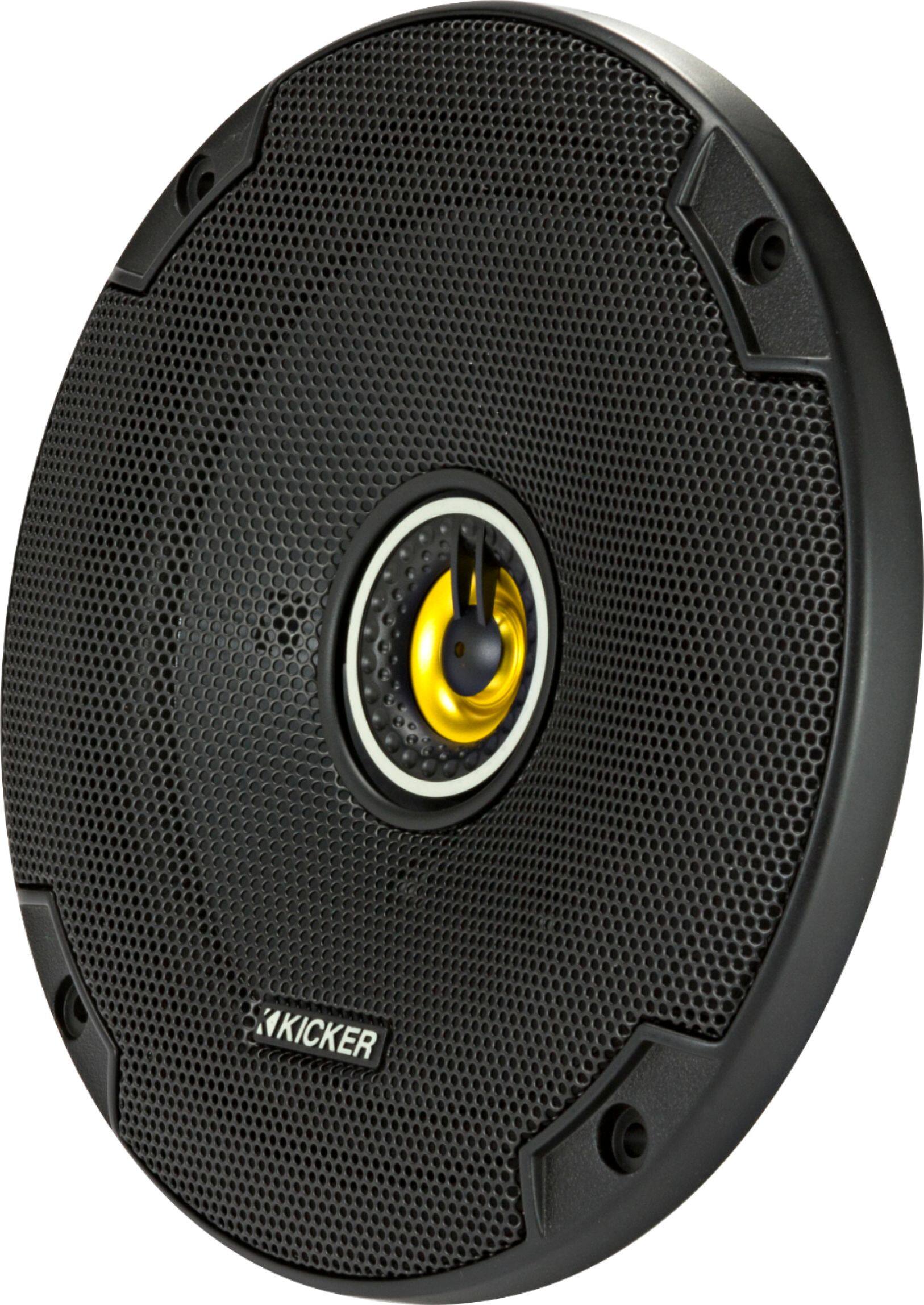 Left. KICKER - CS Series 6-3/4" 2-Way Car Speakers with Polypropylene Cones (Pair) - Yellow/Black.
