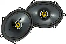 Front. KICKER - CS Series 6" x 8" 2-Way Car Speakers with Polypropylene Cones (Pair) - Yellow/Black.