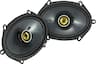 KICKER - CS Series 6" x 8" 2-Way Car Speakers with Polypropylene Cones (Pair) - Yellow/Black