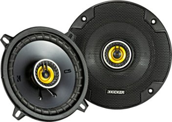 KICKER - CS Series 5-1/4" 2-Way Car Speakers with Polypropylene Cones (Pair) - Yellow/Black - Front_Zoom