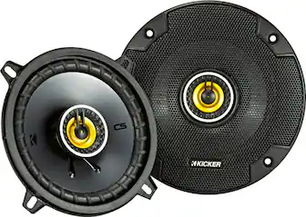 Front. KICKER - CS Series 5-1/4" 2-Way Car Speakers with Polypropylene Cones (Pair) - Yellow/Black.