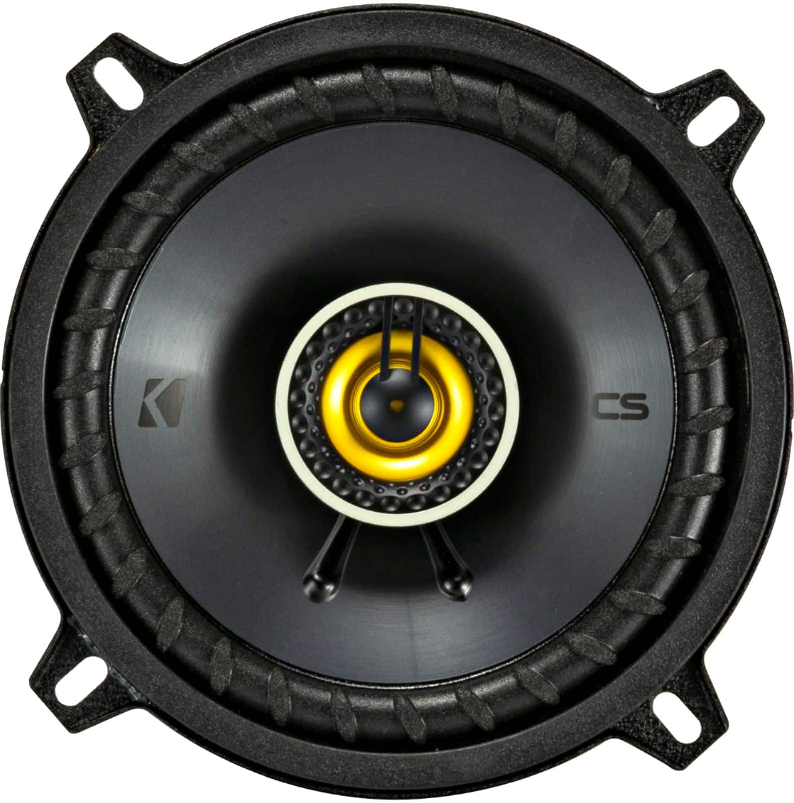 Alt View 11. KICKER - CS Series 5-1/4" 2-Way Car Speakers with Polypropylene Cones (Pair) - Yellow/Black.
