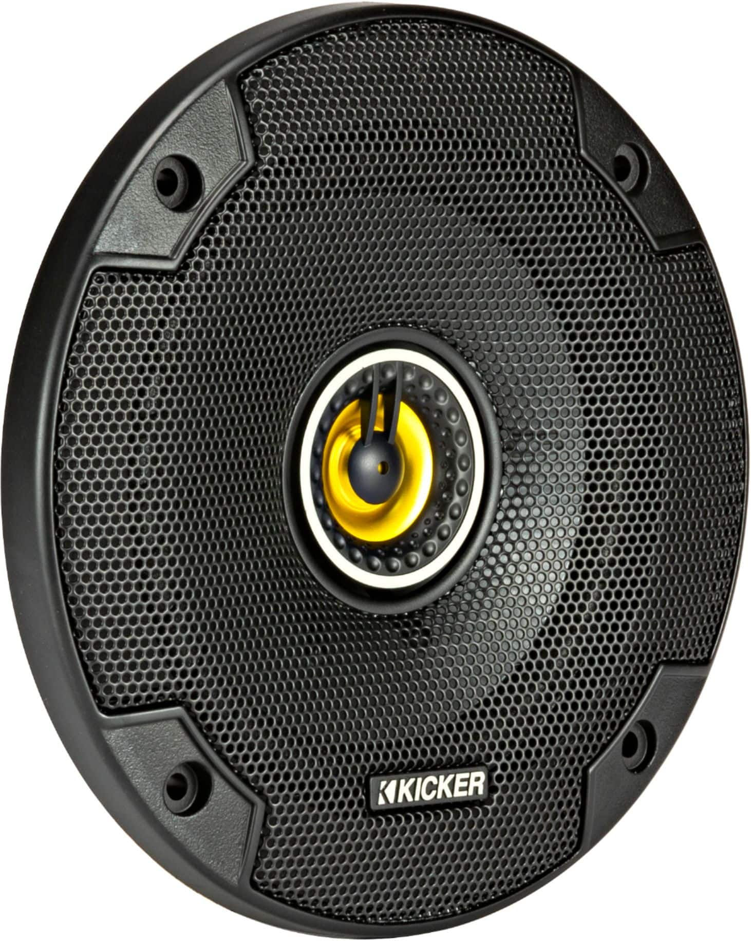 Alt View 15. KICKER - CS Series 5-1/4" 2-Way Car Speakers with Polypropylene Cones (Pair) - Yellow/Black.