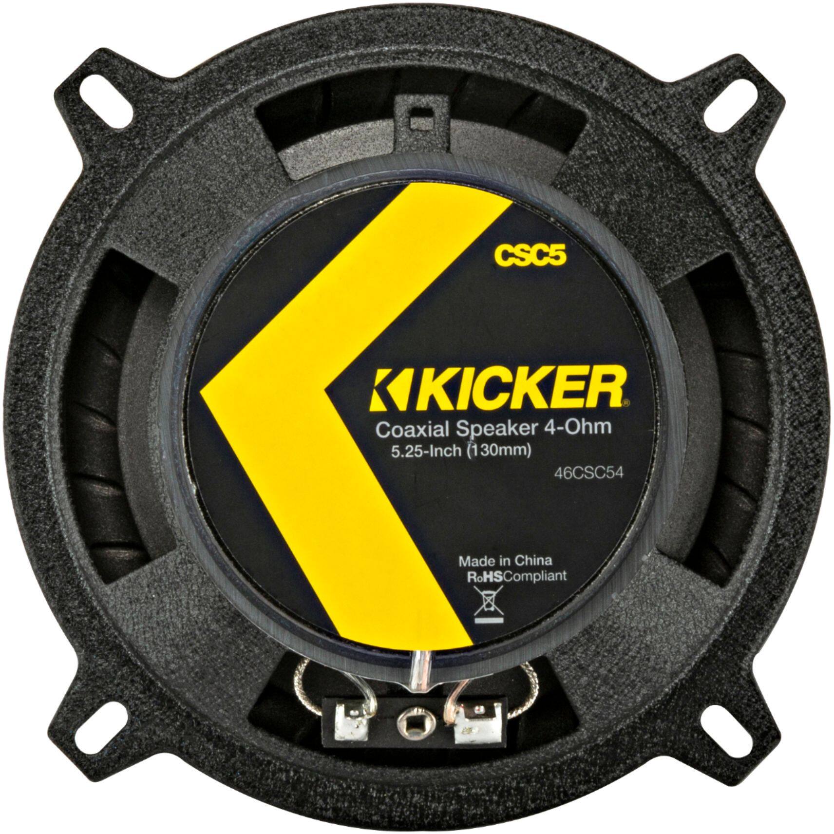 Alt View 17. KICKER - CS Series 5-1/4" 2-Way Car Speakers with Polypropylene Cones (Pair) - Yellow/Black.
