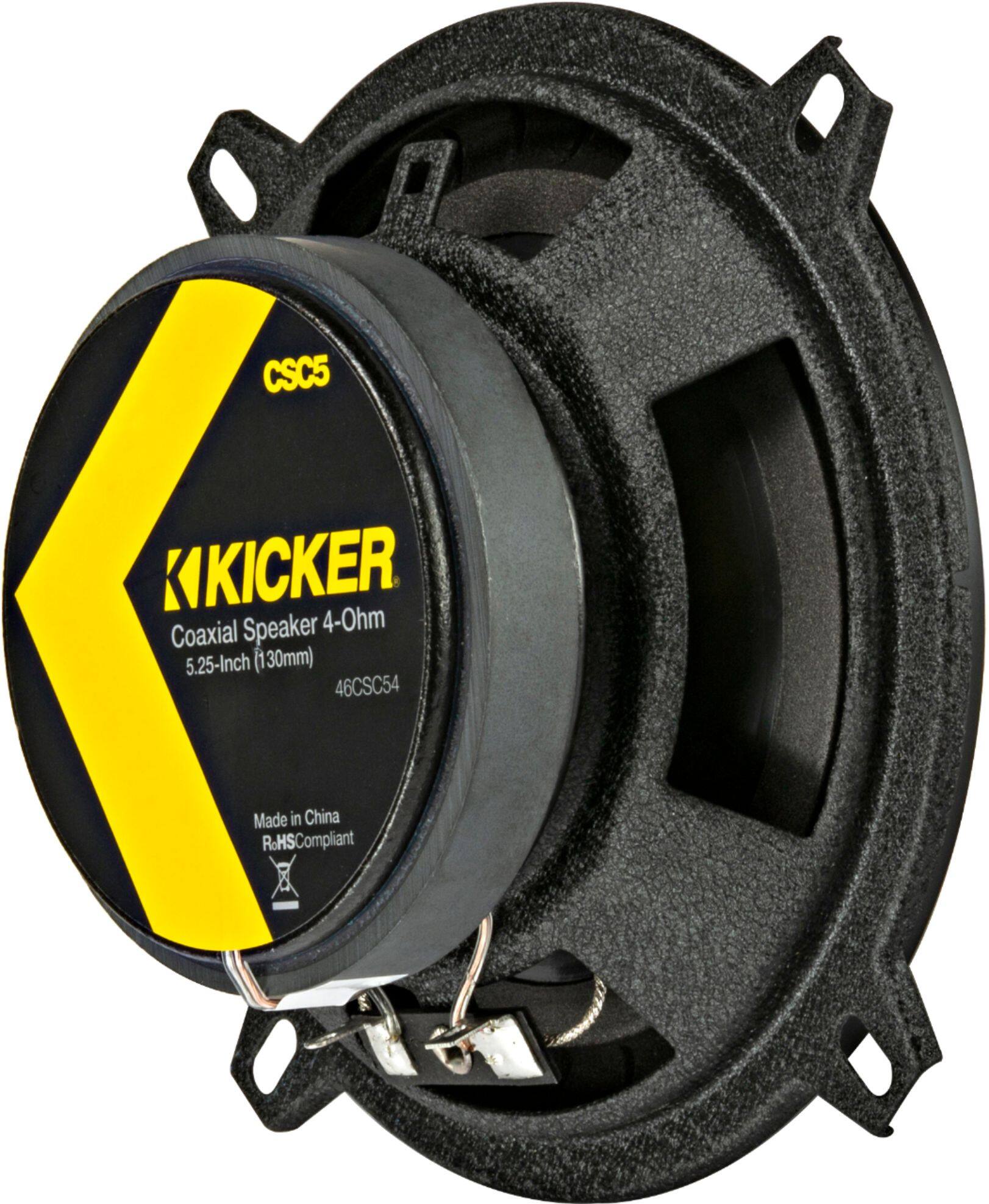 Alt View 18. KICKER - CS Series 5-1/4" 2-Way Car Speakers with Polypropylene Cones (Pair) - Yellow/Black.