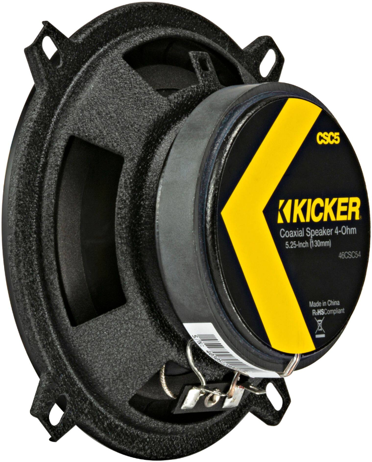 Alt View 19. KICKER - CS Series 5-1/4" 2-Way Car Speakers with Polypropylene Cones (Pair) - Yellow/Black.