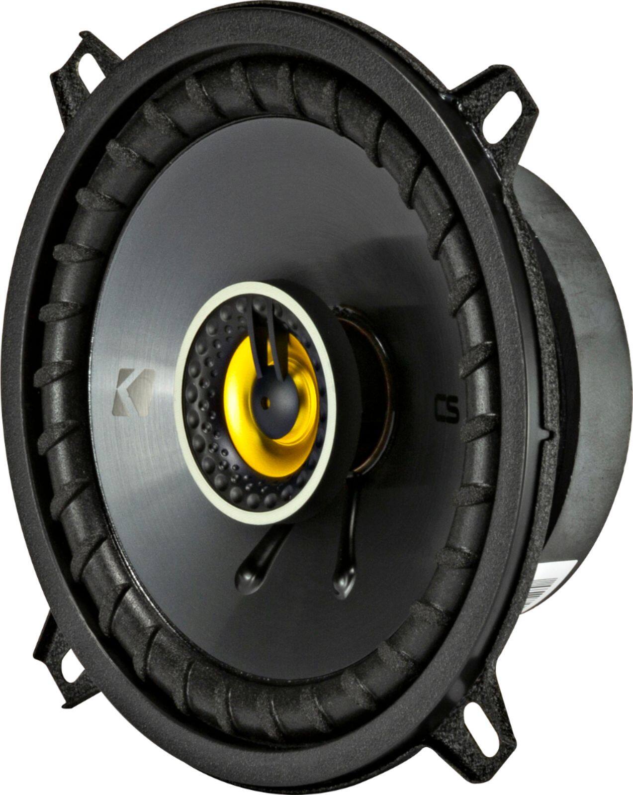 Left. KICKER - CS Series 5-1/4" 2-Way Car Speakers with Polypropylene Cones (Pair) - Yellow/Black.