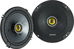 KICKER - CS Series 6-1/2" 2-Way Car Speakers with Polypropylene Cones (Pair) - Yellow/Black - Front_Zoom