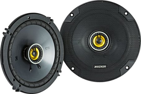 KICKER - CS Series 6-1/2" 2-Way Car Speakers with Polypropylene Cones (Pair) - Yellow/Black